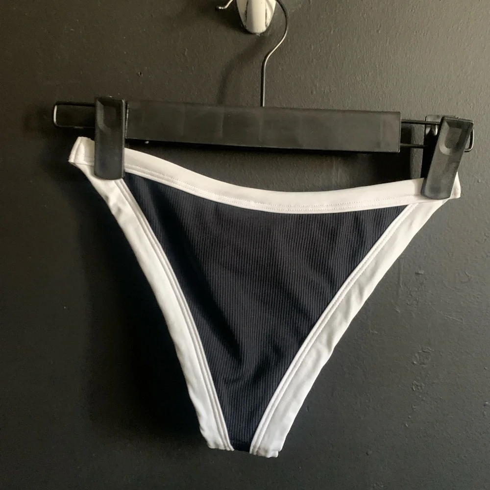 NWT Lspace Vacay Classic Bikini Bottoms White Bikini Bottom Black Inner Panel